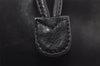 Authentic GUCCI Bamboo 2Way Shoulder Drawstring Bag Leather Black Junk 9319I