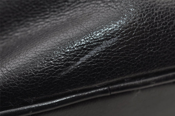 Authentic GUCCI Bamboo 2Way Shoulder Drawstring Bag Leather Black Junk 9319I