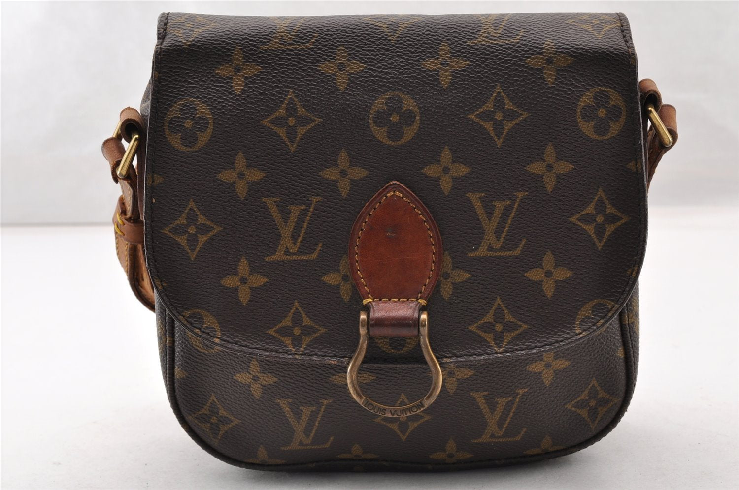 Authentic Louis Vuitton Monogram Saint Cloud MM M51243 Shoulder Cross Bag 9320I