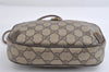 Authentic GUCCI Web Sherry Line Shoulder Bag GG PVC Leather Brown Junk 9322I