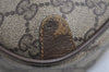 Authentic GUCCI Web Sherry Line Shoulder Bag GG PVC Leather Brown Junk 9322I