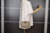 Authentic GUCCI Web Sherry Line Shoulder Bag GG PVC Leather Brown Junk 9322I