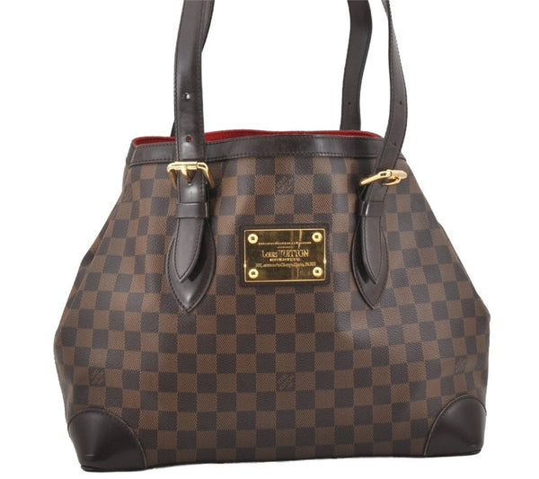 Authentic Louis Vuitton Damier Hampstead MM Shoulder Tote Bag N51204 LV 9323I