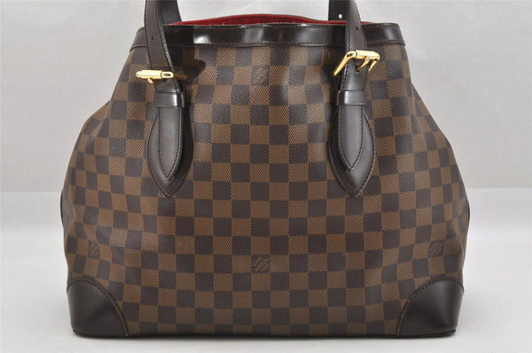 Authentic Louis Vuitton Damier Hampstead MM Shoulder Tote Bag N51204 LV 9323I