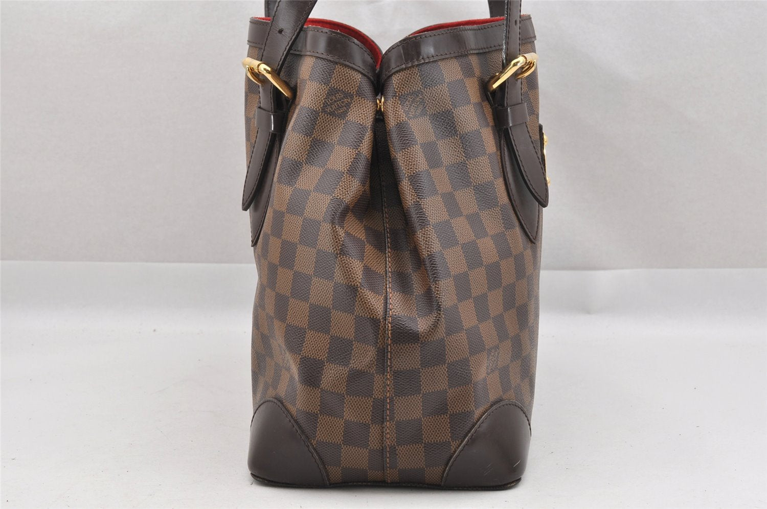 Authentic Louis Vuitton Damier Hampstead MM Shoulder Tote Bag N51204 LV 9323I