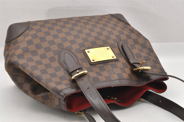 Authentic Louis Vuitton Damier Hampstead MM Shoulder Tote Bag N51204 LV 9323I
