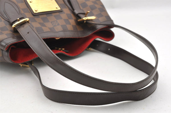 Authentic Louis Vuitton Damier Hampstead MM Shoulder Tote Bag N51204 LV 9323I