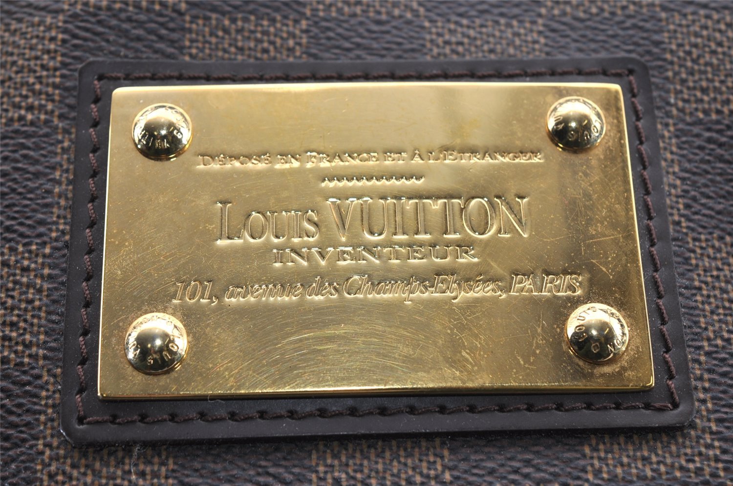 Authentic Louis Vuitton Damier Hampstead MM Shoulder Tote Bag N51204 LV 9323I