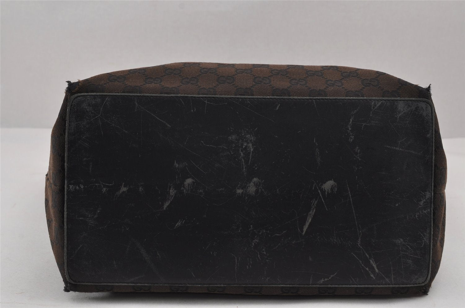 Authentic GUCCI Vintage Shoulder Tote Bag GG Canvas Leather 0021097 Brown 9324J