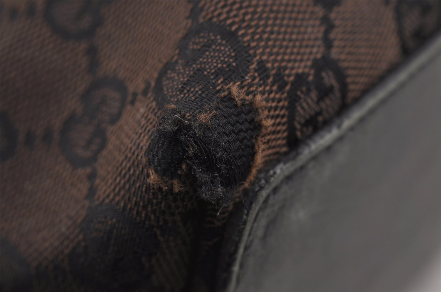 Authentic GUCCI Vintage Shoulder Tote Bag GG Canvas Leather 0021097 Brown 9324J