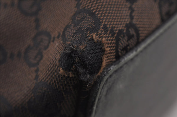 Authentic GUCCI Vintage Shoulder Tote Bag GG Canvas Leather 0021097 Brown 9324J