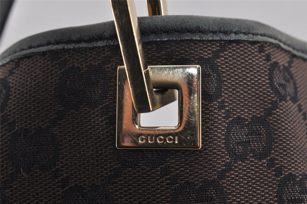 Authentic GUCCI Vintage Shoulder Tote Bag GG Canvas Leather 0021097 Brown 9324J