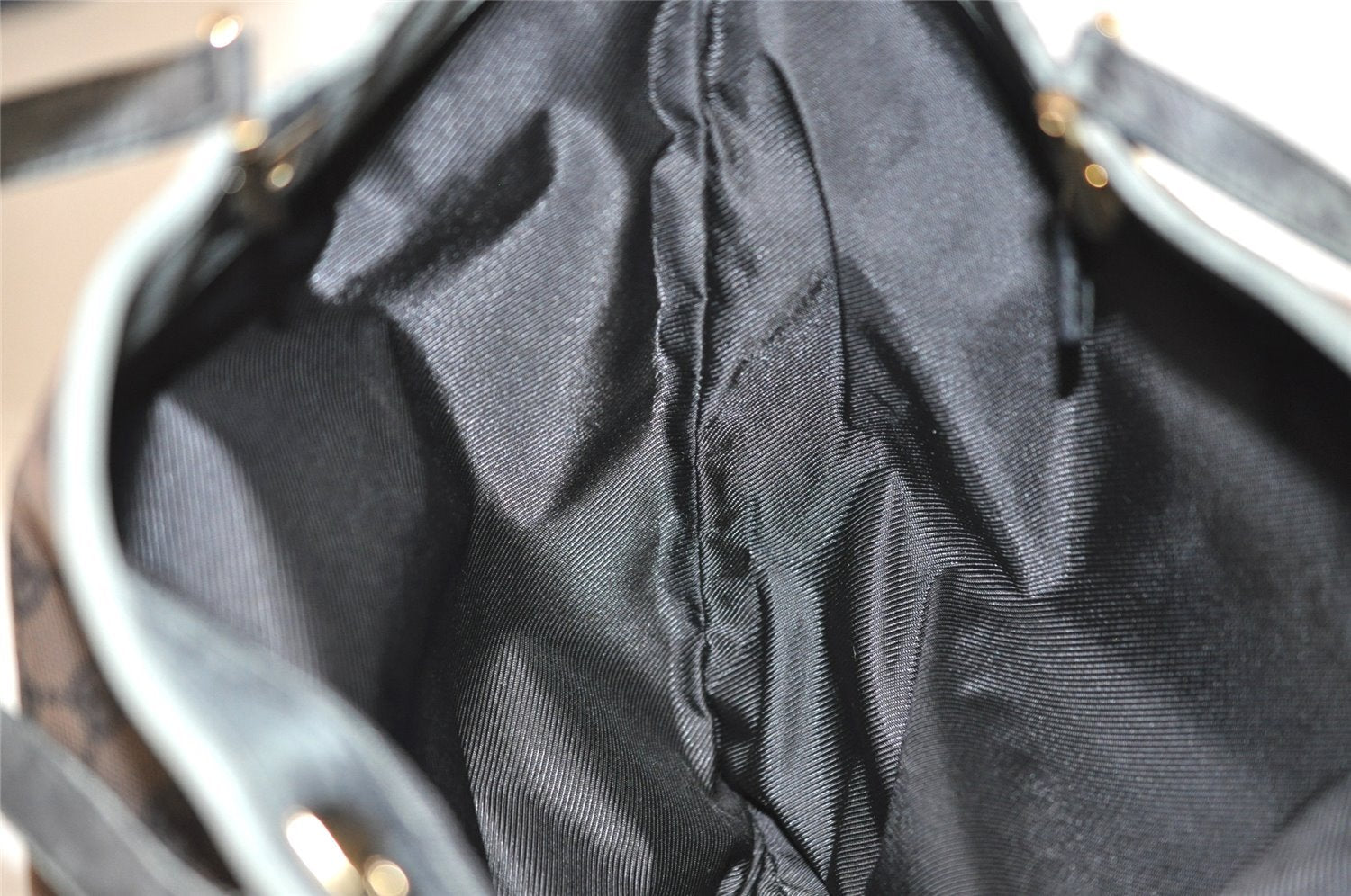 Authentic GUCCI Vintage Shoulder Tote Bag GG Canvas Leather 0021097 Brown 9324J