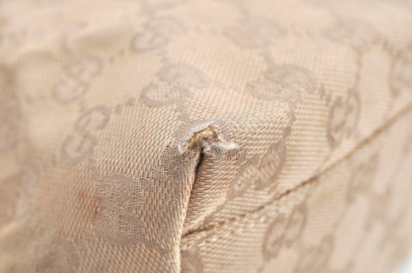 Authentic GUCCI Vintage Shoulder Hand Bag GG Canvas Leather 0013386 Beige 9325G