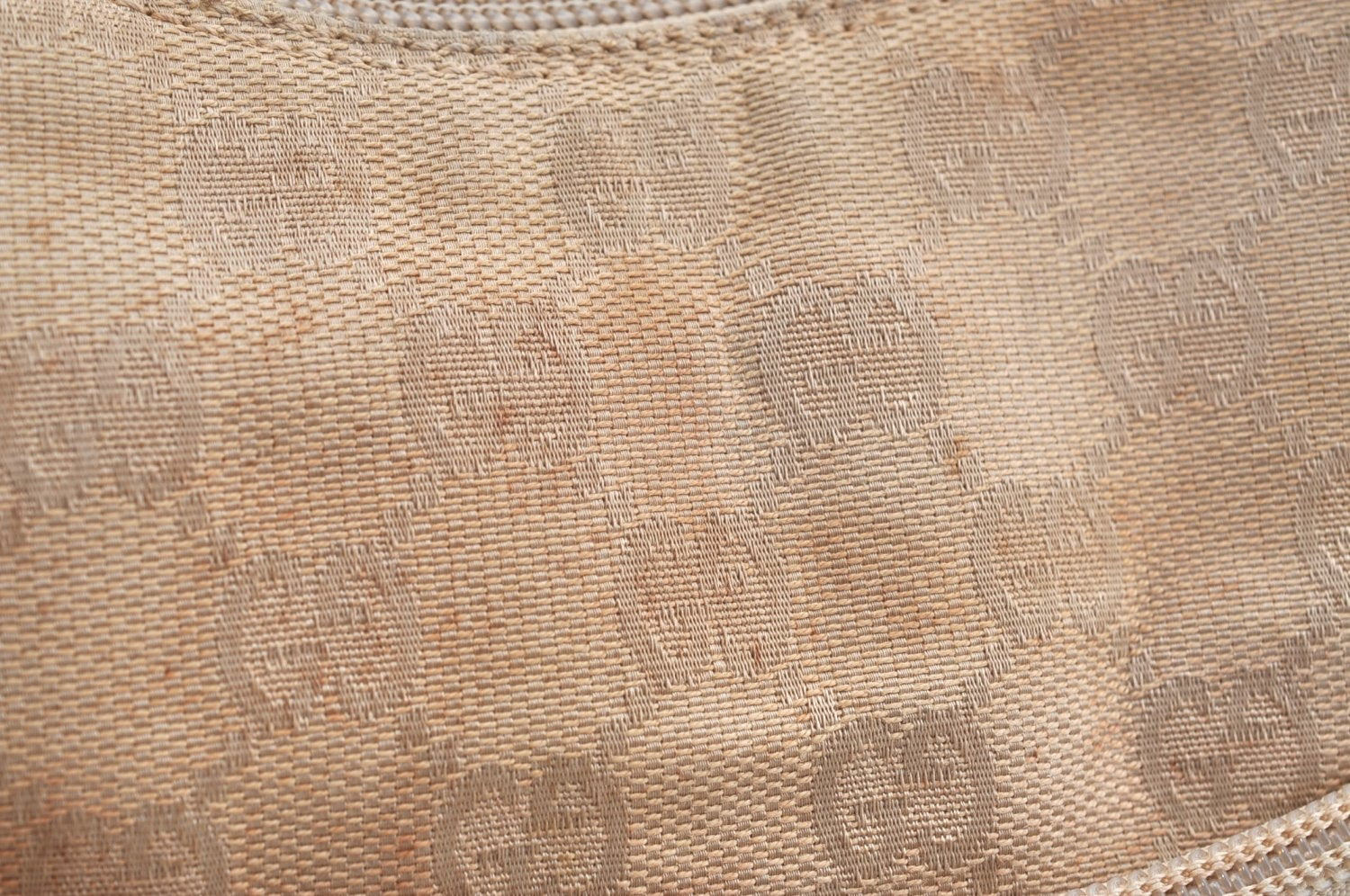 Authentic GUCCI Vintage Shoulder Hand Bag GG Canvas Leather 0013386 Beige 9325G