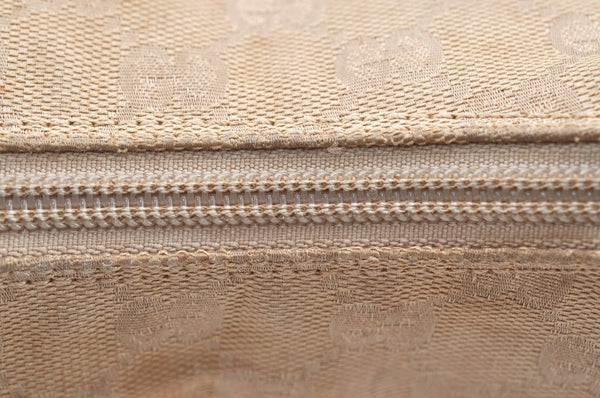 Authentic GUCCI Vintage Shoulder Hand Bag GG Canvas Leather 0013386 Beige 9325G