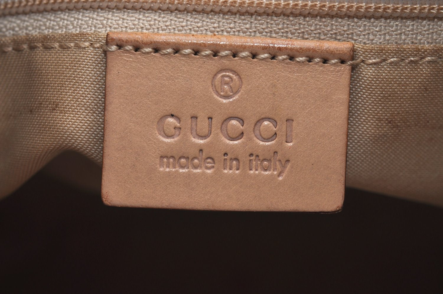 Authentic GUCCI Vintage Shoulder Hand Bag GG Canvas Leather 0013386 Beige 9325G