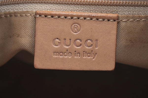 Authentic GUCCI Vintage Shoulder Hand Bag GG Canvas Leather 0013386 Beige 9325G