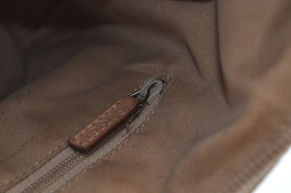 Authentic GUCCI Vintage Shoulder Hand Bag GG Canvas Leather 0013386 Beige 9325G