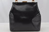 Authentic GUCCI Vintage Bamboo Shoulder Bag Purse Leather Black Junk 9325I