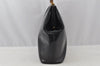 Authentic GUCCI Vintage Bamboo Shoulder Bag Purse Leather Black Junk 9325I