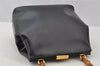 Authentic GUCCI Vintage Bamboo Shoulder Bag Purse Leather Black Junk 9325I