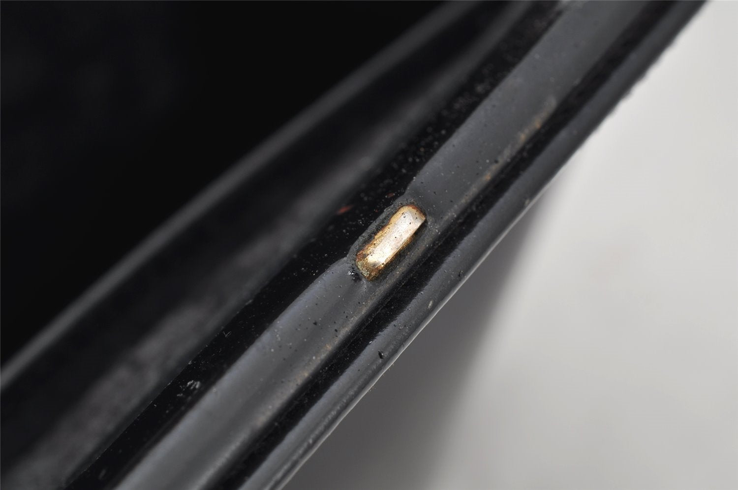 Authentic GUCCI Vintage Bamboo Shoulder Bag Purse Leather Black Junk 9325I