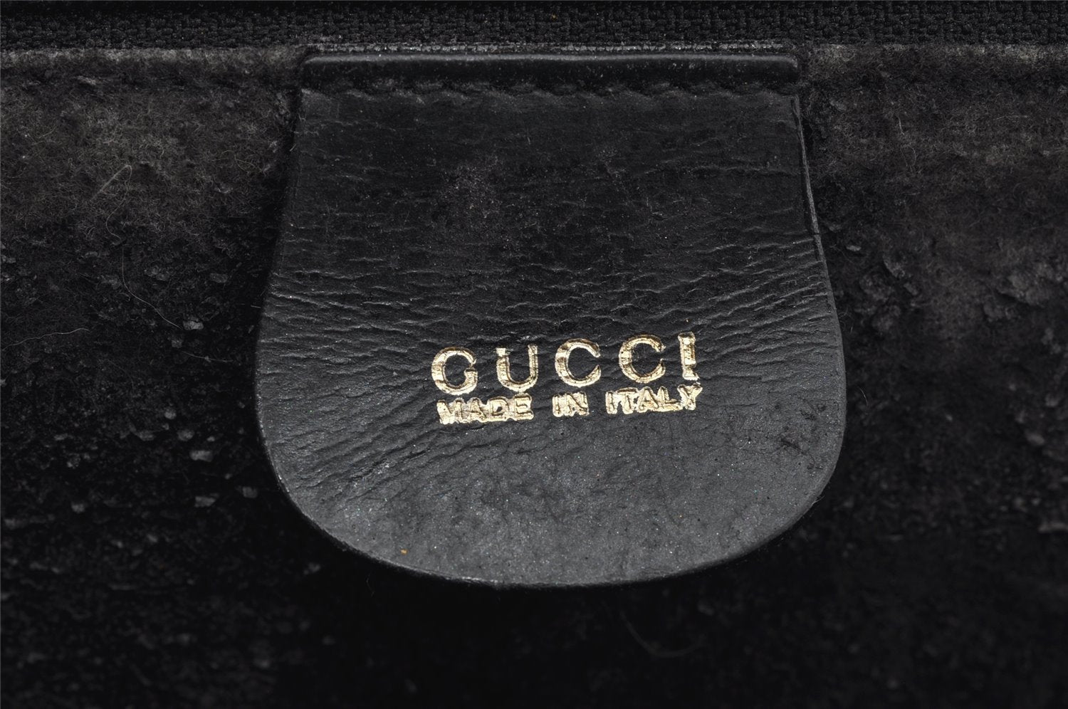 Authentic GUCCI Vintage Bamboo Shoulder Bag Purse Leather Black Junk 9325I