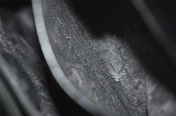 Authentic GUCCI Vintage Bamboo Shoulder Bag Purse Leather Black Junk 9325I