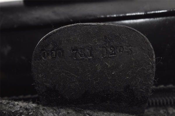 Authentic GUCCI Vintage Bamboo Shoulder Bag Purse Leather Black Junk 9325I