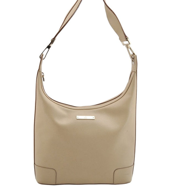Authentic GUCCI Vintage Shoulder Handbag Purse Leather 0014204 Beige 9325J