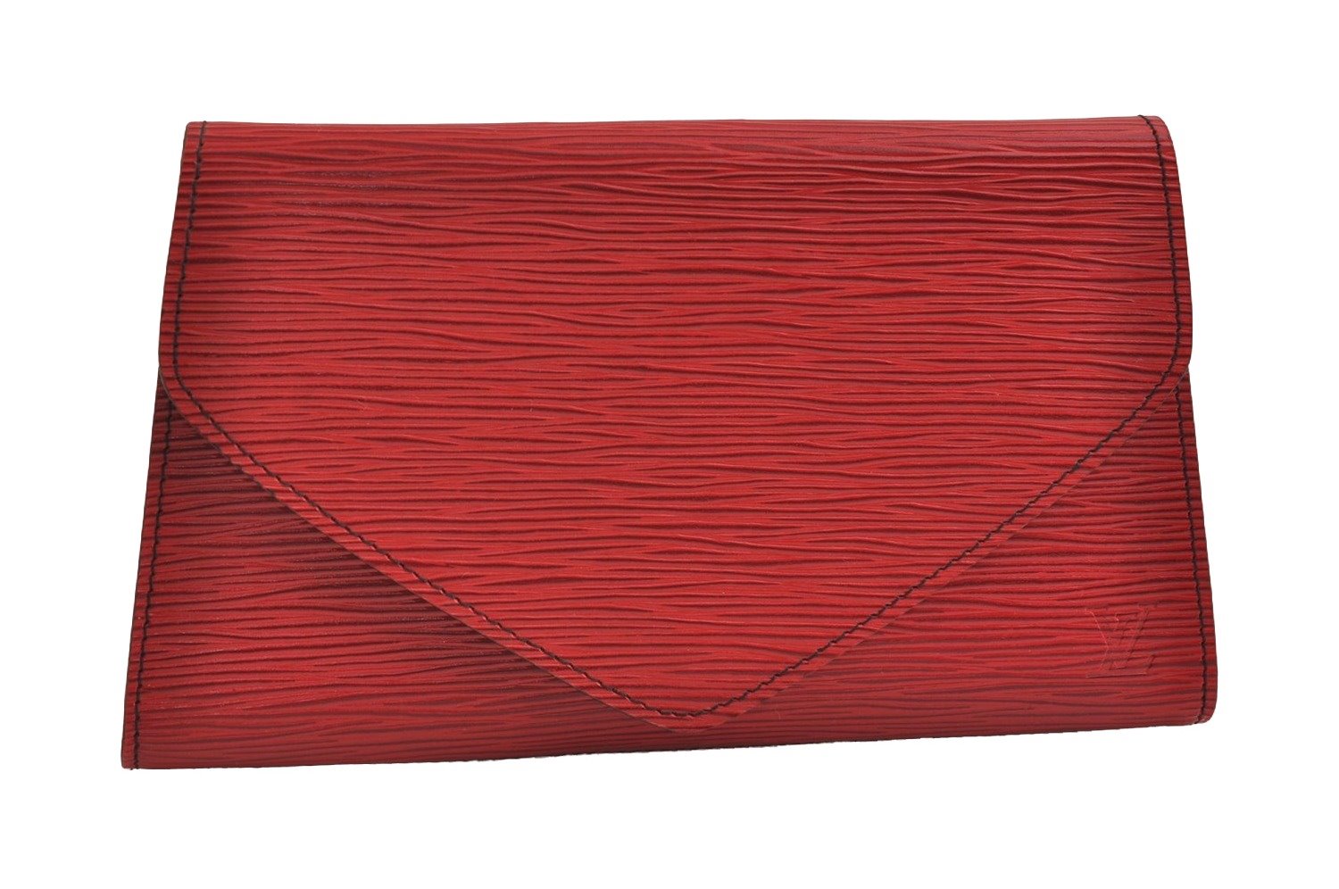 Authentic Louis Vuitton Epi Arts Deco PM Clutch Hand Bag Red M52647 LV 9327I