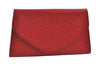 Authentic Louis Vuitton Epi Arts Deco PM Clutch Hand Bag Red M52647 LV 9327I