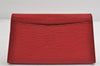 Authentic Louis Vuitton Epi Arts Deco PM Clutch Hand Bag Red M52647 LV 9327I