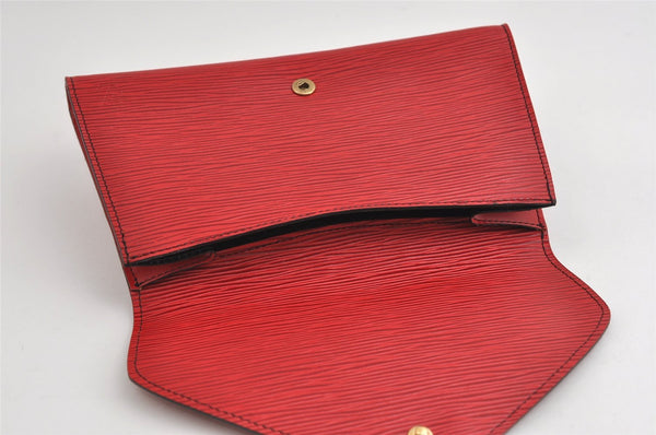 Authentic Louis Vuitton Epi Arts Deco PM Clutch Hand Bag Red M52647 LV 9327I
