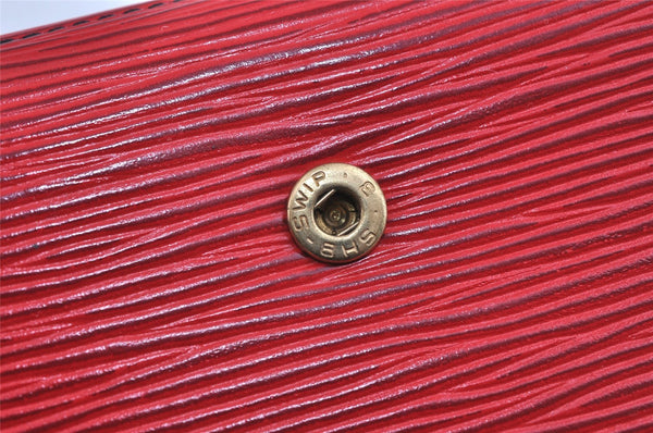 Authentic Louis Vuitton Epi Arts Deco PM Clutch Hand Bag Red M52647 LV 9327I