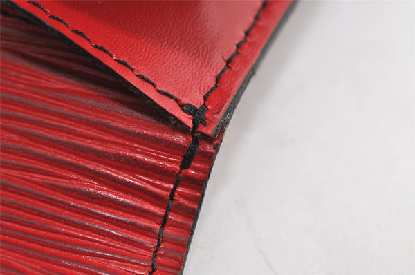 Authentic Louis Vuitton Epi Arts Deco PM Clutch Hand Bag Red M52647 LV 9327I