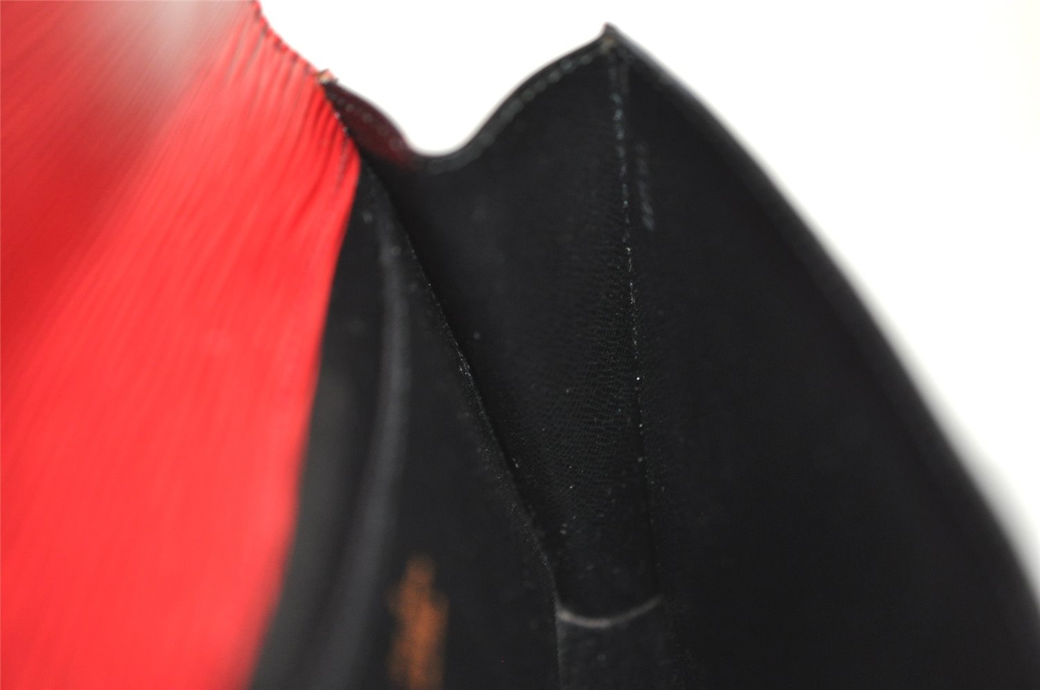 Authentic Louis Vuitton Epi Arts Deco PM Clutch Hand Bag Red M52647 LV 9327I