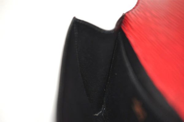 Authentic Louis Vuitton Epi Arts Deco PM Clutch Hand Bag Red M52647 LV 9327I