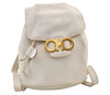 Authentic Salvatore Ferragamo Vintage Gancini Backpack Purse Leather White 9327J