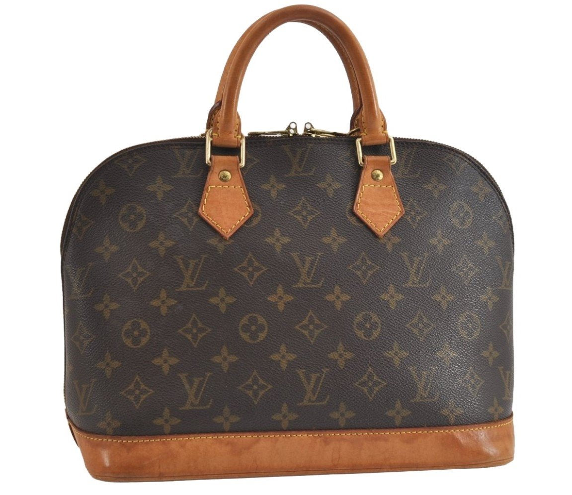Authentic Louis Vuitton Monogram Alma Hand Bag Purse M51130 LV 9328I