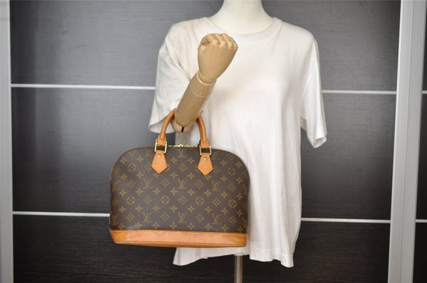 Authentic Louis Vuitton Monogram Alma Hand Bag Purse M51130 LV 9328I