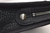 Authentic Burberrys Vintage Leather Clutch Hand Bag Purse Black 9328J