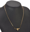 Authentic Christian Dior Gold Tone Rhinestone Chain Pendant Necklace CD 9329I