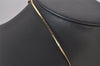 Authentic Christian Dior Gold Tone Rhinestone Chain Pendant Necklace CD 9329I