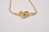 Authentic Christian Dior Gold Tone Rhinestone Chain Pendant Necklace CD 9329I