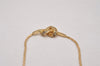 Authentic Christian Dior Gold Tone Rhinestone Chain Pendant Necklace CD 9329I