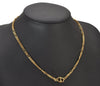 Authentic Christian Dior Gold Tone Chain Pendant Necklace CD 9330I