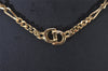 Authentic Christian Dior Gold Tone Chain Pendant Necklace CD 9330I