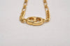 Authentic Christian Dior Gold Tone Chain Pendant Necklace CD 9330I